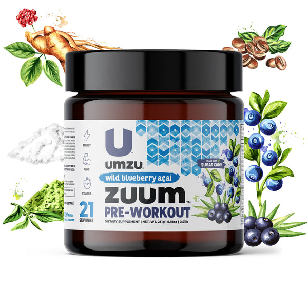 ZUUM PRE-WORKOUT: Energy, Pump & Stamina Pre-Workouts UMZU Wild Blueberry Acai