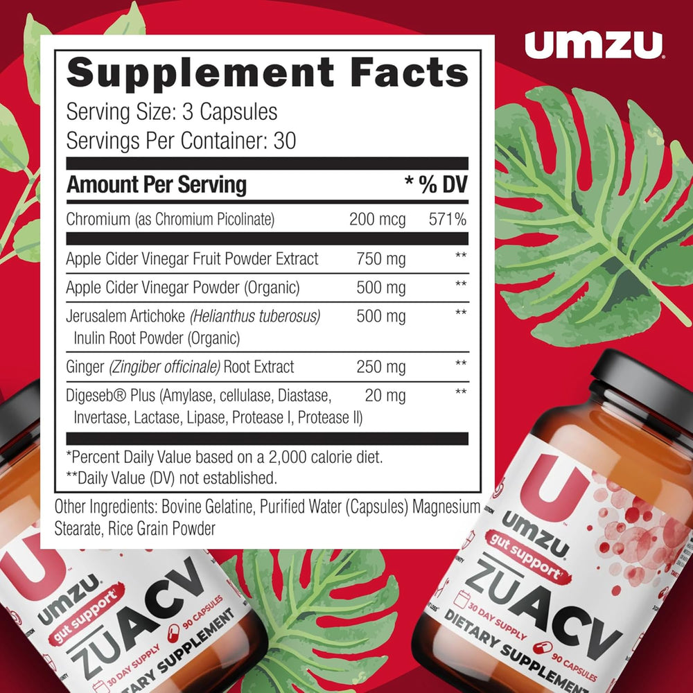 zuACV + Prebiotics: 3 Pack Bundle Bundles UMZU