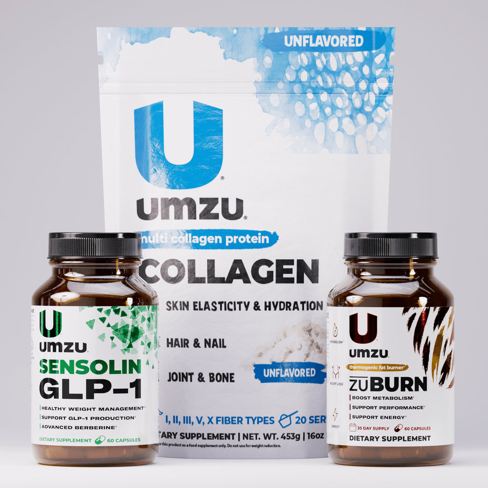 Weight Loss Bundle: Collagen, Sensolin GLP-1, zuBurn Bundles UMZU Unflavored