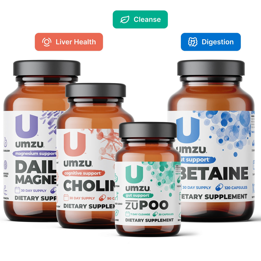 Cleanse Bundle: Choline, zuPoo, Daily Magnesium & Betain HCl Bundles UMZU   