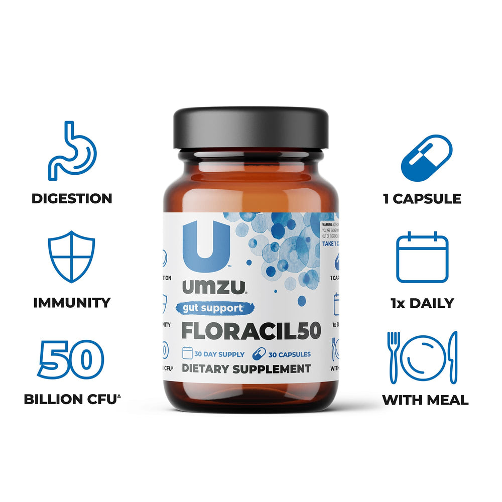 Digestive Health Bundle: Floracil50, zuPoo, zuEnzymes Bundles UMZU   