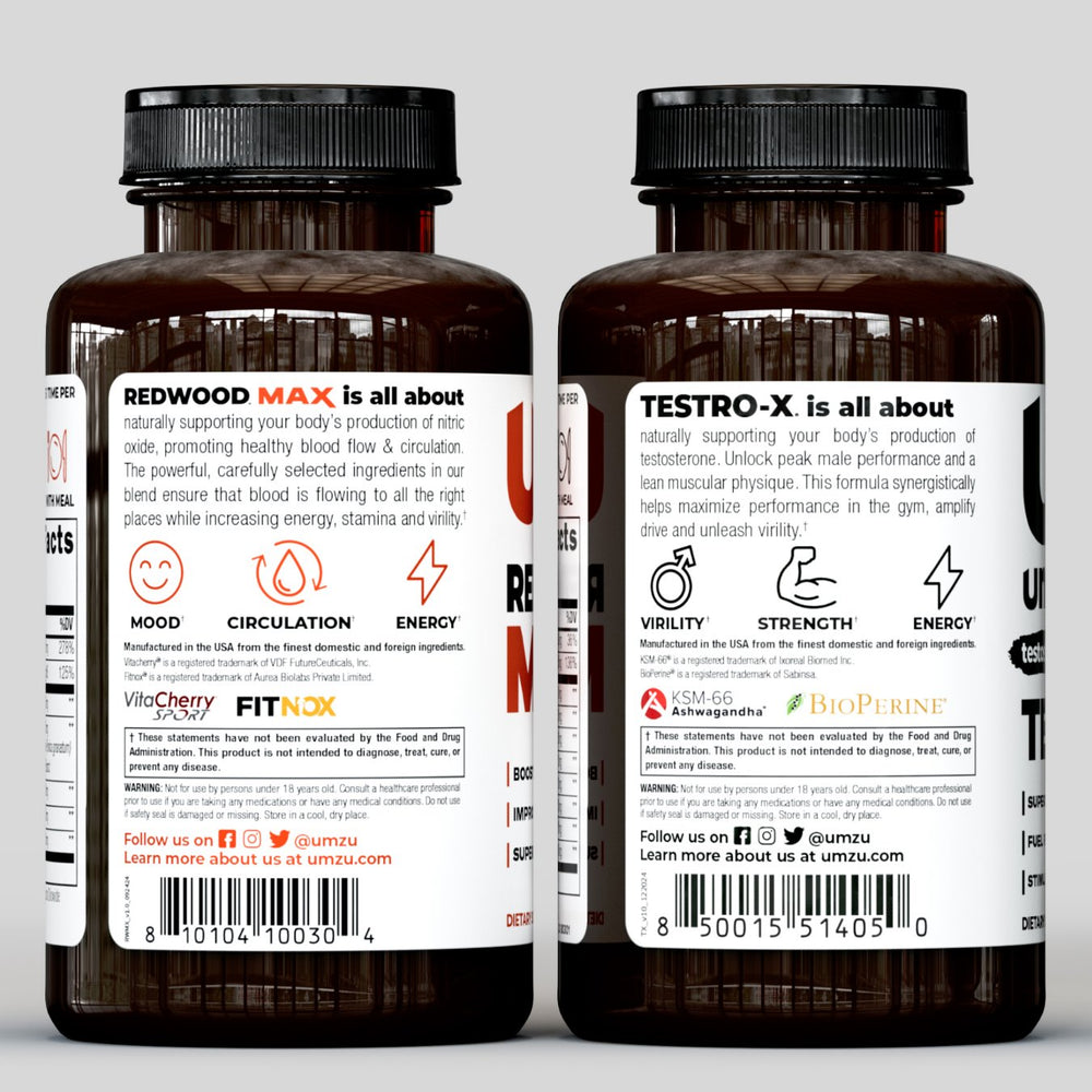 Peak Performance Bundle: Boost Testosterone and Blood Flow Capsule UMZU