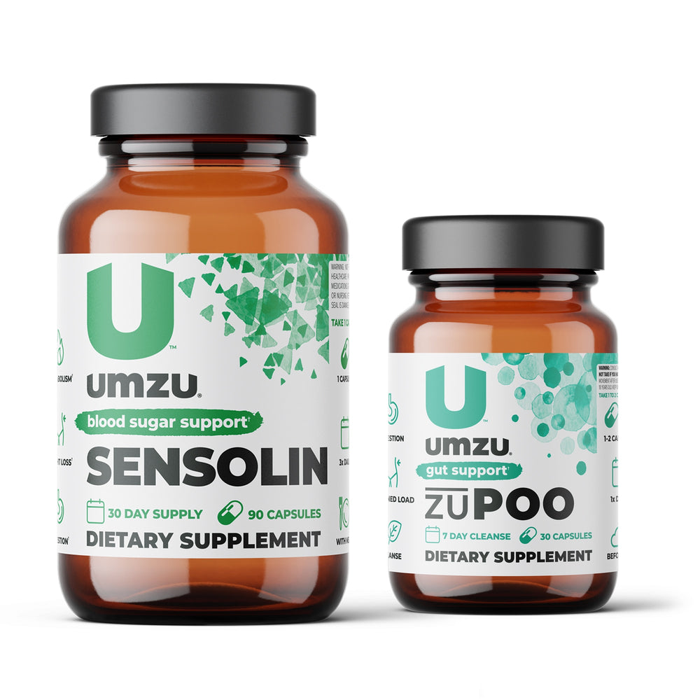 SENSOLIN & zuPOO Bundle: Blood Sugar & Cleanse Support Vitamins & Supplements UMZU   