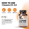 Vitamin D3 + K2 : 3 Pack Bundle Capsule UMZU