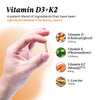 Vitamin D3 + K2 : 3 Pack Bundle Capsule UMZU