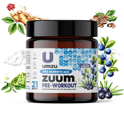 ZUUM PRE-WORKOUT: Energy, Pump & Stamina Pre-Workouts UMZU Wild Blueberry Acai  