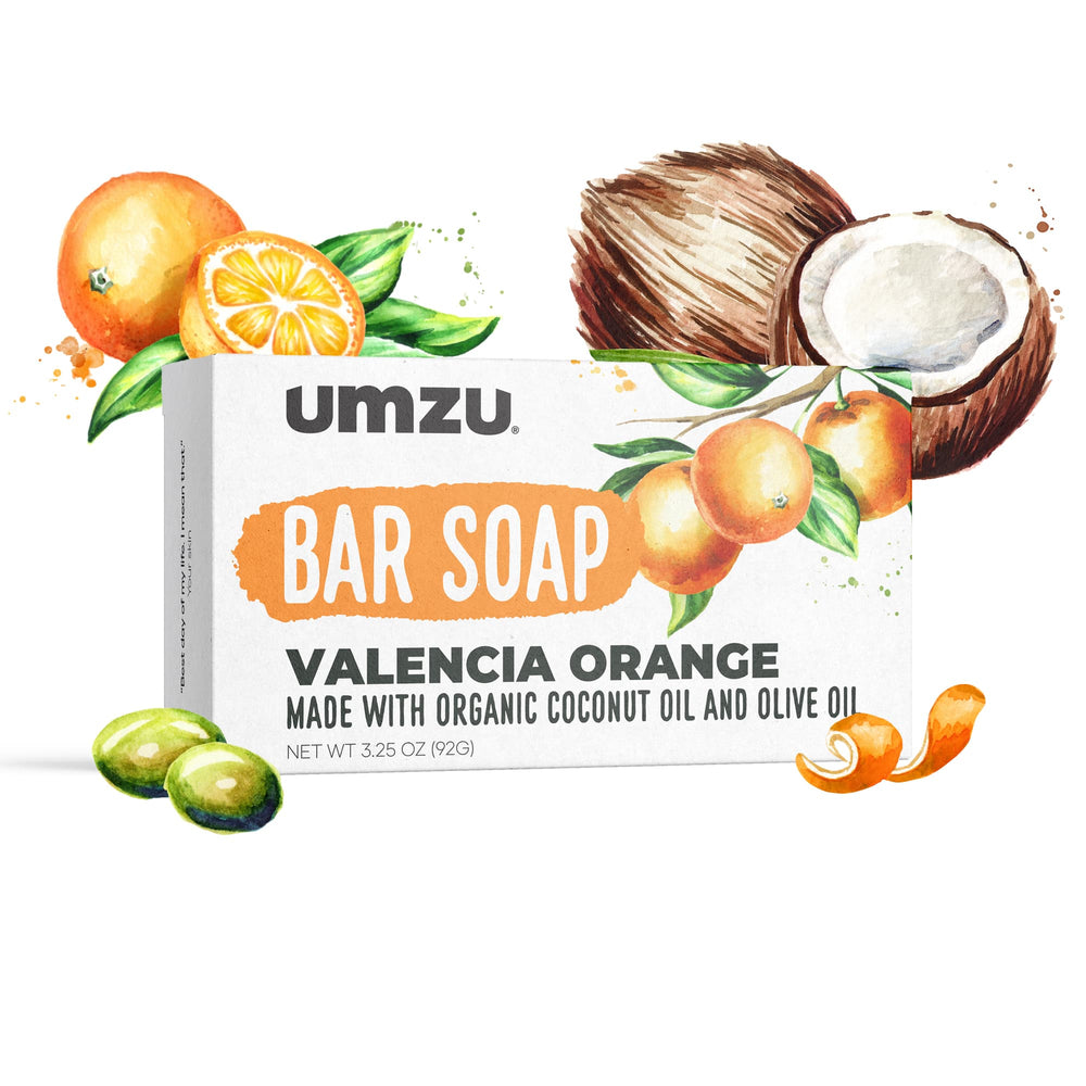 ORGANIC BAR SOAP: With Organic Coconut & Olive Oil Bar Soap UMZU Valencia Orange Full 