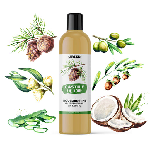 CASTILE LIQUID SOAP & BODY WASH: Made with Organic Coconut & Olive Oils Liquid Soap UMZU   